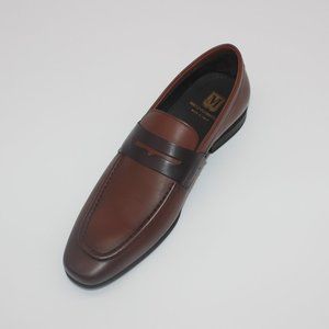 BRUNO MAGLI MINEO COGNAC CALF LEATHER PENNY LOAFERS